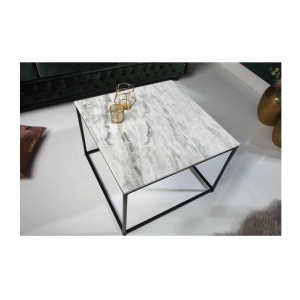Table basse VORTEX blanche vue de haut