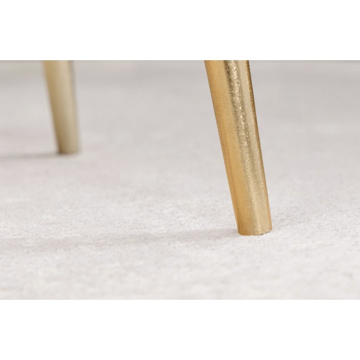 Niedrige VORTEX Beistelltische in Gold aus Aluminium – 2er Set asymmetrischer Designertische