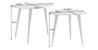 Tables basses gigognes VORTEX dorées dimensions