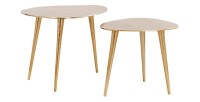 Tables basses gigognes VORTEX dorées