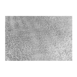 Zoom sur la texture d'un des plateaux des tables basses gigognes argentées VORTEX
