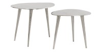 Tables basses gigognes argentées VORTEX