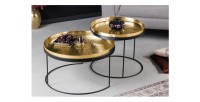 Tables basses gigognes avec plateaux amovibles VORTEX mise en situation