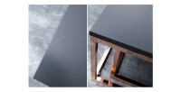 Zoom sur les détails des tables basses gigognes grises anthracites et roses VORTEX