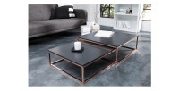 Tables basses gigognes grises anthracites et roses VORTEX mises en situation