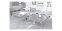 Tables basses gigognes grises anthracites et roses VORTEX dimensions