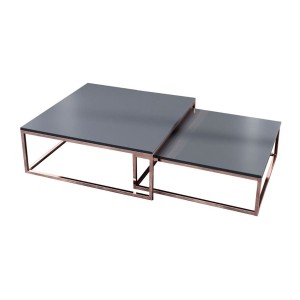 Tables basses gigognes grises anthracites et roses VORTEX