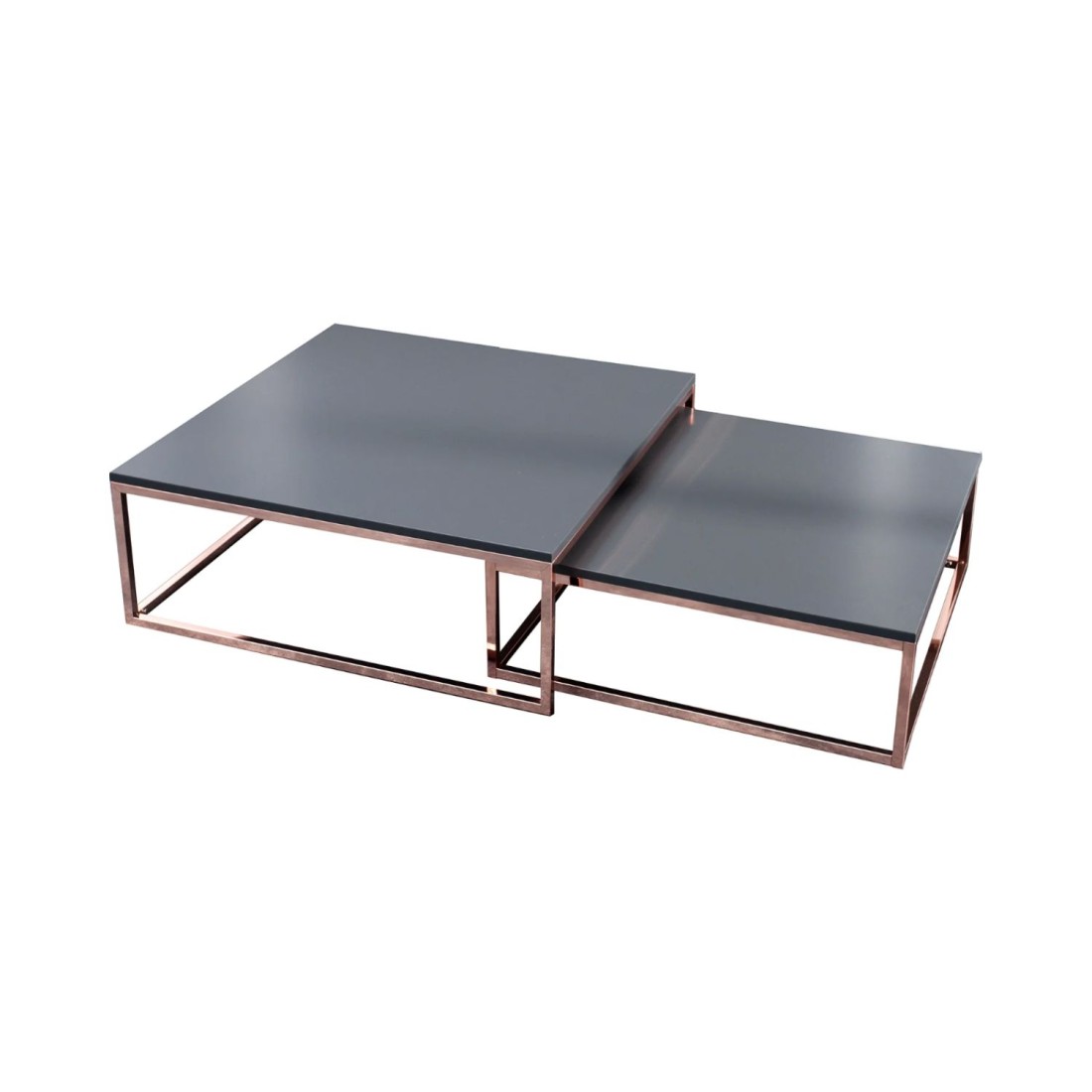 Tables basses gigognes grises anthracites et roses VORTEX