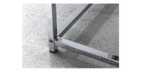 Zoom sur les pieds des tables basses gigognes blanches mat VORTEX