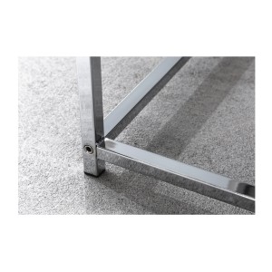 Zoom sur les pieds des tables basses gigognes blanches mat VORTEX