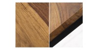 Zoom sur les détails des tables basses gigognes VORTEX avec plateaux en bois