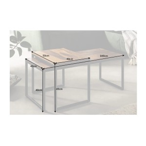 Tables basses gigognes empilables en bois VORTEX dimensions