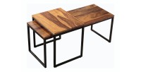 Tables basses gigognes empilables en bois VORTEX