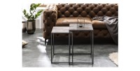 Tables basses gigognes grises VORTEX vues de face