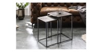 Tables basses gigognes grises VORTEX mises en situation
