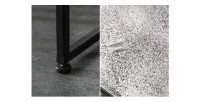 Zoom sur les détails des tables basses gigognes grises VORTEX