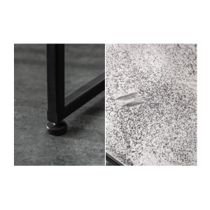 Zoom sur les détails des tables basses gigognes grises VORTEX