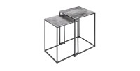 Tables basses gigognes grises VORTEX