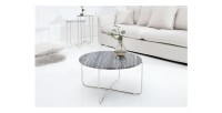 Table basse VINTORA grise vue de face