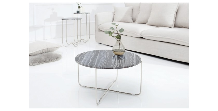 Table basse VINTORA grise vue de face
