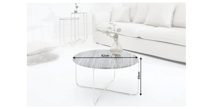 Table basse VINTORA grise dimensions