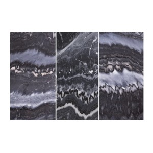 Zoom sur les différentes types de marbrure pour la table basse VINTORA grise