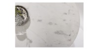 Zoom sur le plateau de la table basse VINTORA blanche