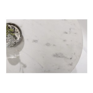 Zoom sur le plateau de la table basse VINTORA blanche