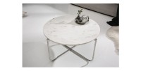 Table basse VINTORA blanche vue de haut