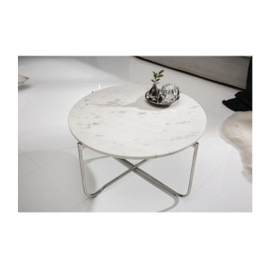 Table basse VINTORA blanche vue de haut