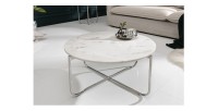Table basse VINTORA blanche mise en situation