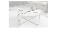 Table basse VINTORA blanche dimensions
