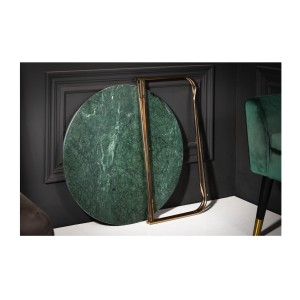 Zoom sur la table basse VINTORA verte pliée