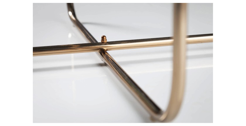 Zoom sur les pieds de la table basse VINTORA verte