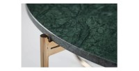 Zoom sur la tranche de la table basse VINTORA verte