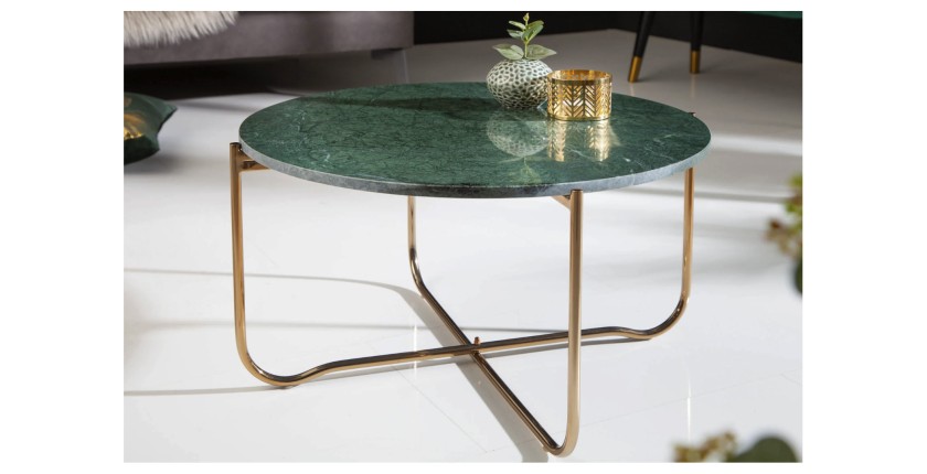 Table basse VINTORA verte mise en situation