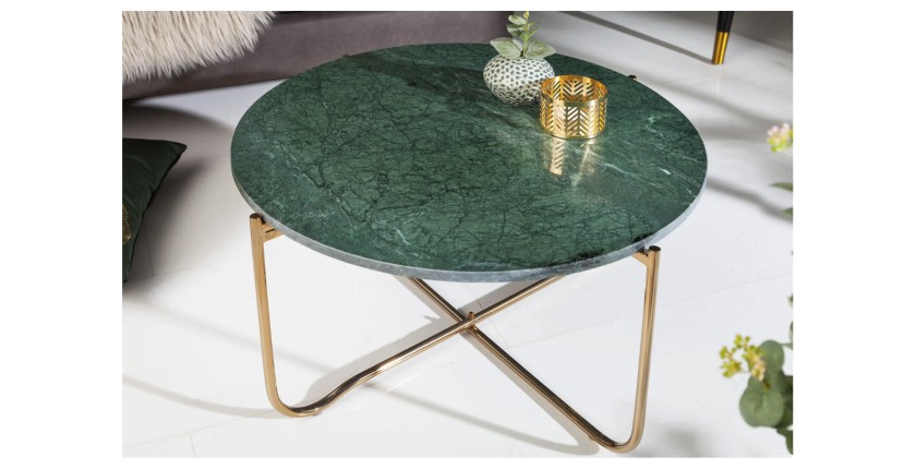 Table basse VINTORA verte vue de haut