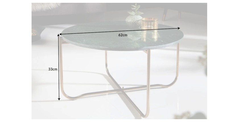 Table basse VINTORA verte dimensions