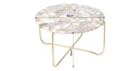 Table basse VINTORA en agate dimensions