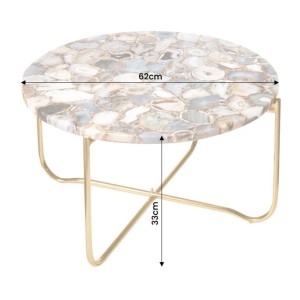 Table basse VINTORA en agate dimensions