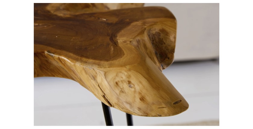 Zoom sur la tranche de la table basse RIVET 60cm