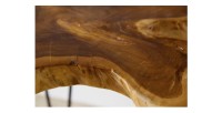 Zoom sur le plateau de la table basse RIVET 60cm