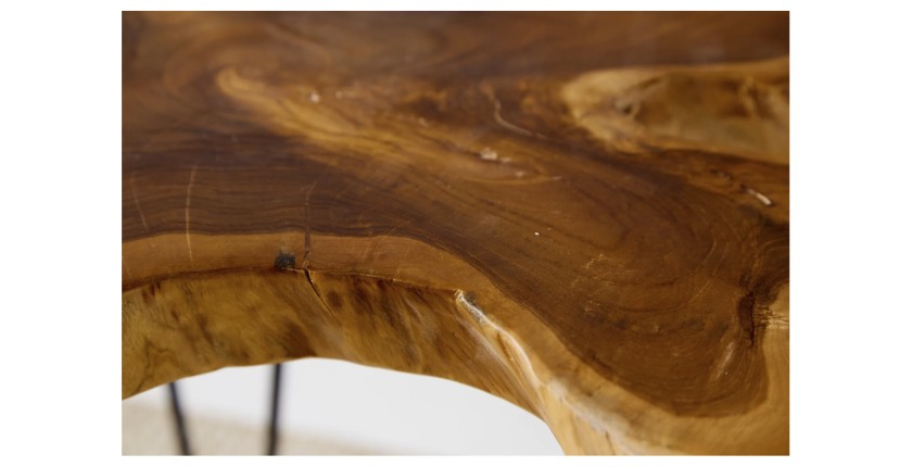Zoom sur le plateau de la table basse RIVET 60cm