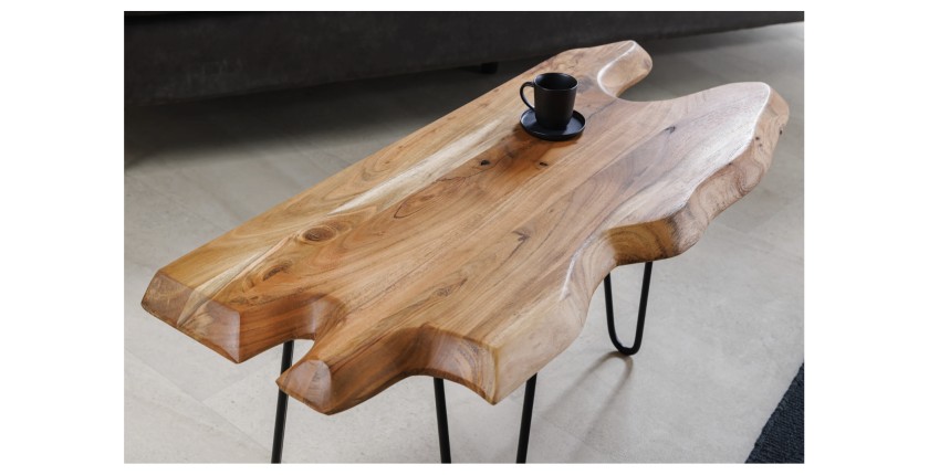 Table basse RIVET 100cm vue de haut