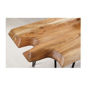 Zoom sur l'un des côtés de la table basse RIVET 100cm