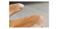 Zoom sur le bord arrondi de la table basse RIVET 100cm