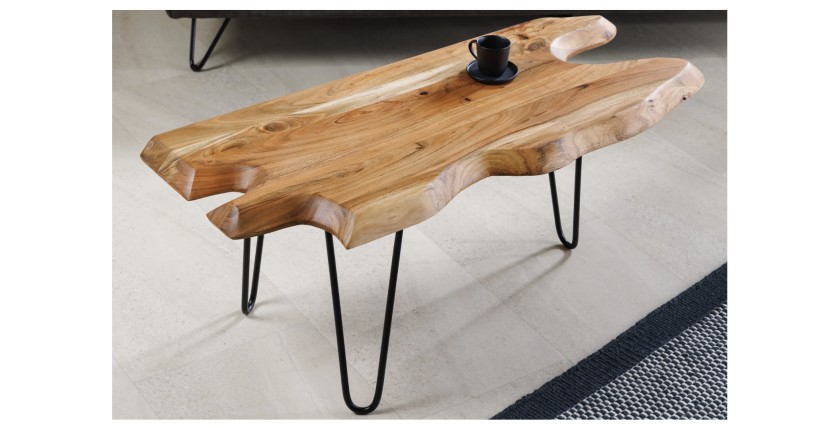 Table basse RIVET 100cm vue de côté