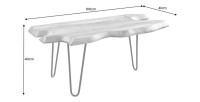 Table basse RIVET 100cm dimensions