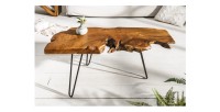 Table basse RIVET en bois de Teck 100cm mise en situation