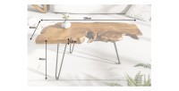 Table basse RIVET en bois de Teck 100cm dimensions